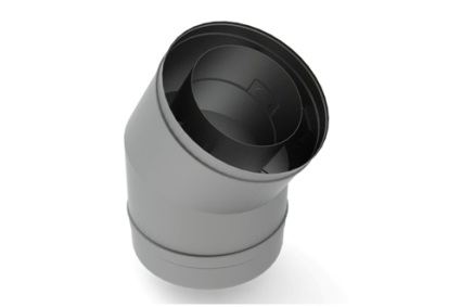 Dru Bocht RVS Ø150/100 30°, gesegmenteerd