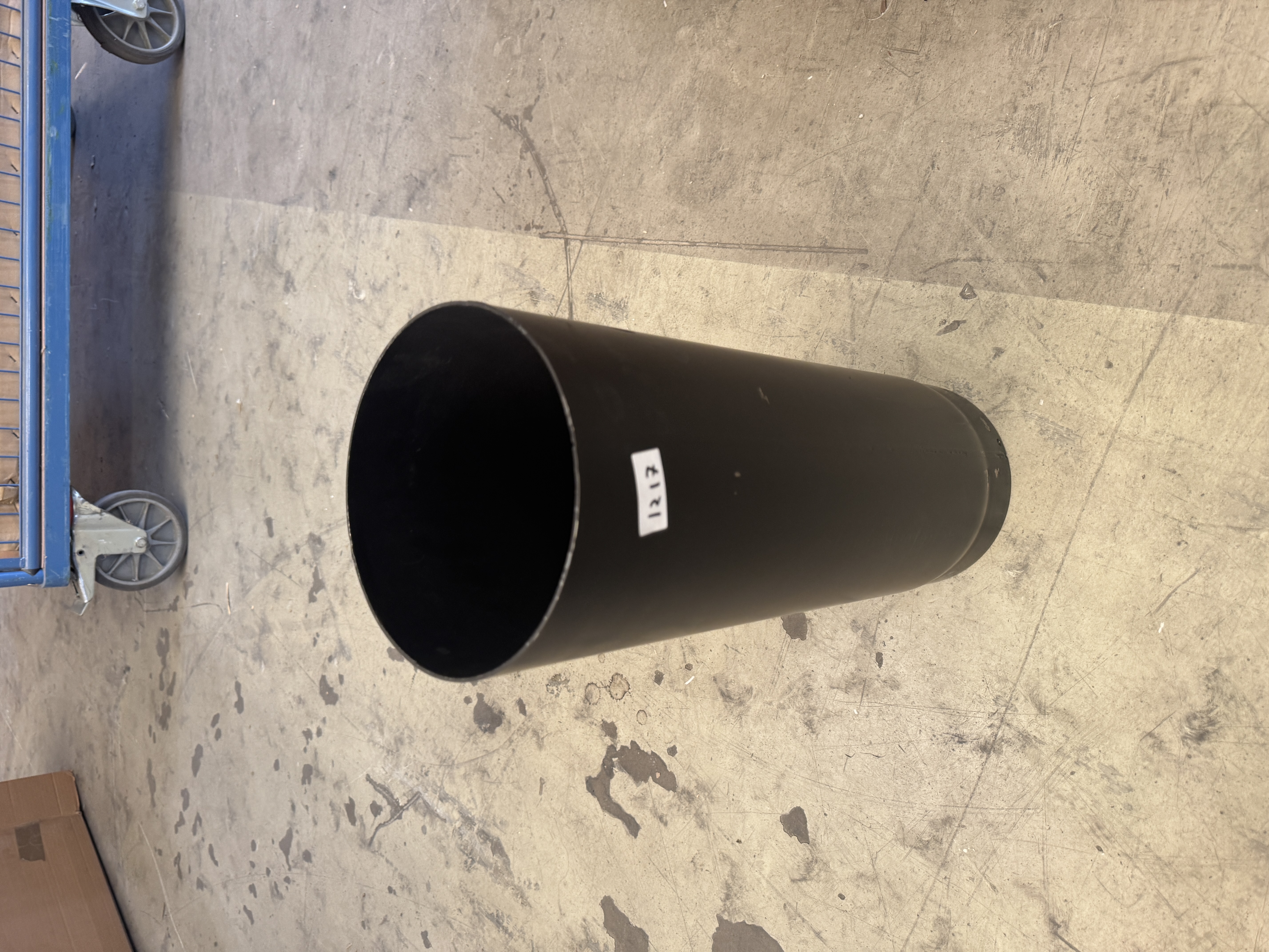 Outlet dikwandig staal ø180mm 500mm pijp