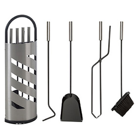 Haardstel 5-delig inox 67cm