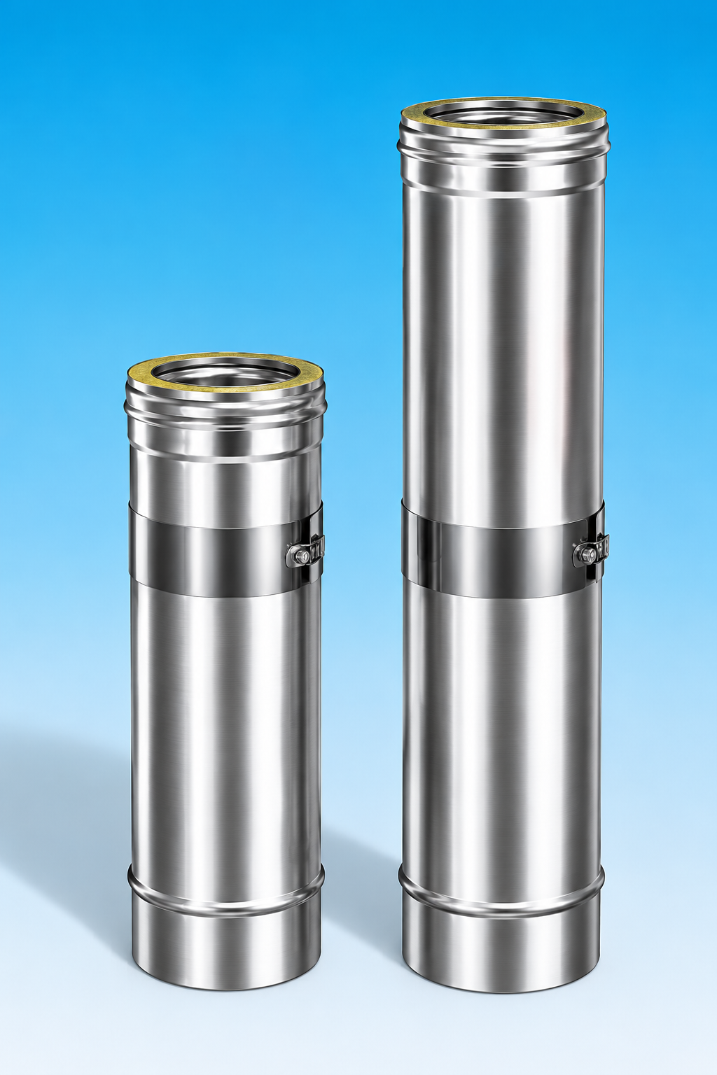 Concentrisch rookkanaal INOX, diameter Ø100-150, telescoopelement