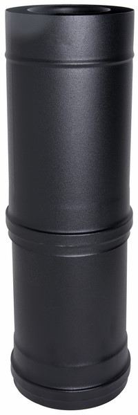 Concentrisch rookkanaal zwart RVS, telescoop element, diameter Ø80-130mm