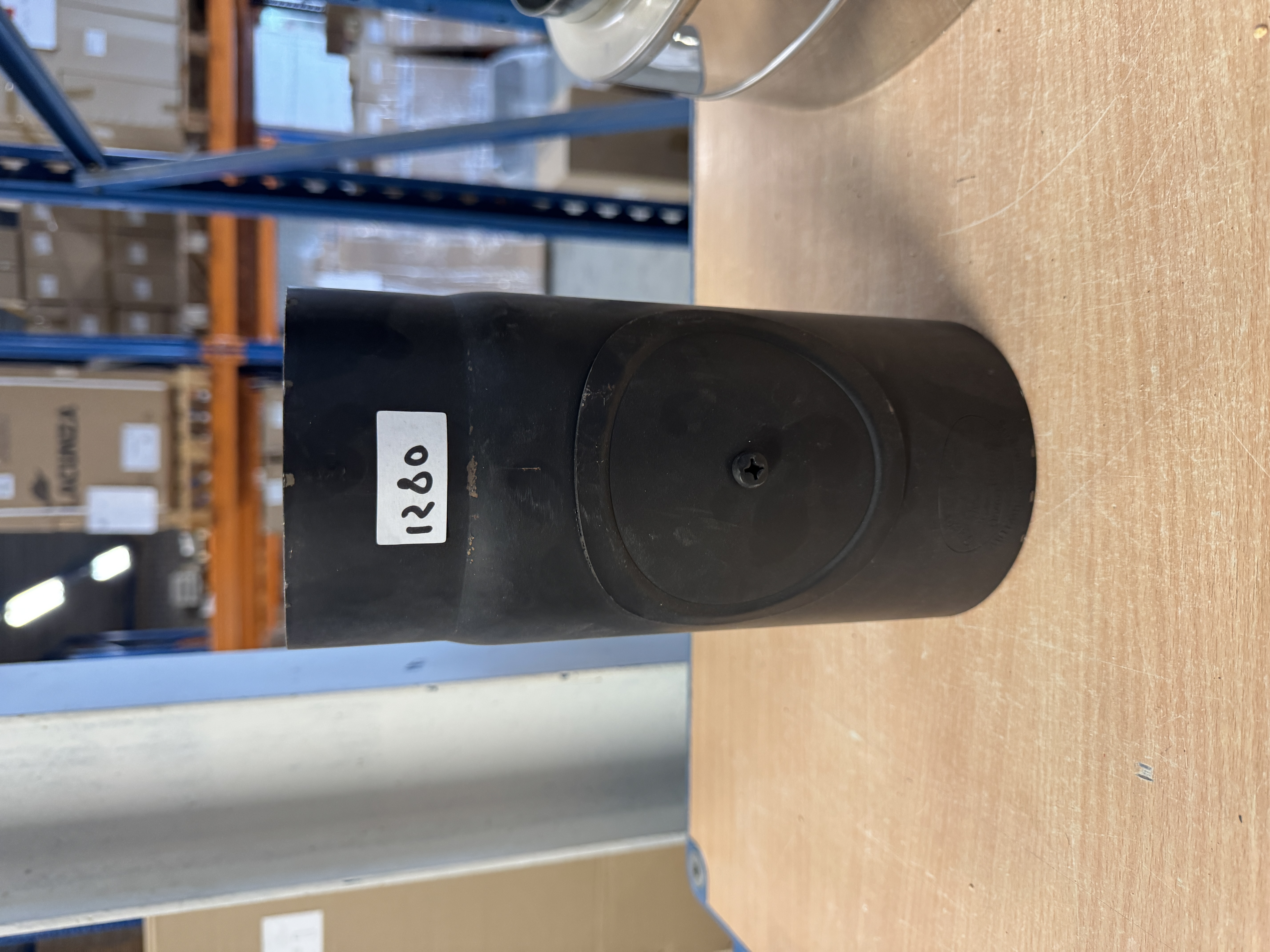 Outlet dikwandig staal ø120 250mm pijp met inspectieluik