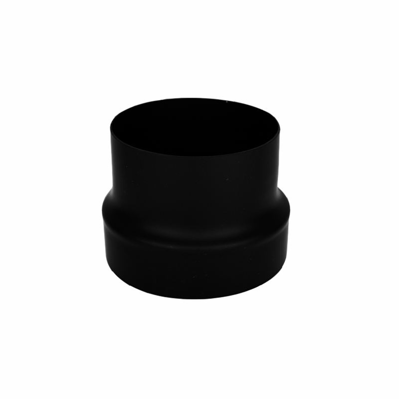 Kachelpijp dikwandig staal, verloopstuk 120mm - 130mm