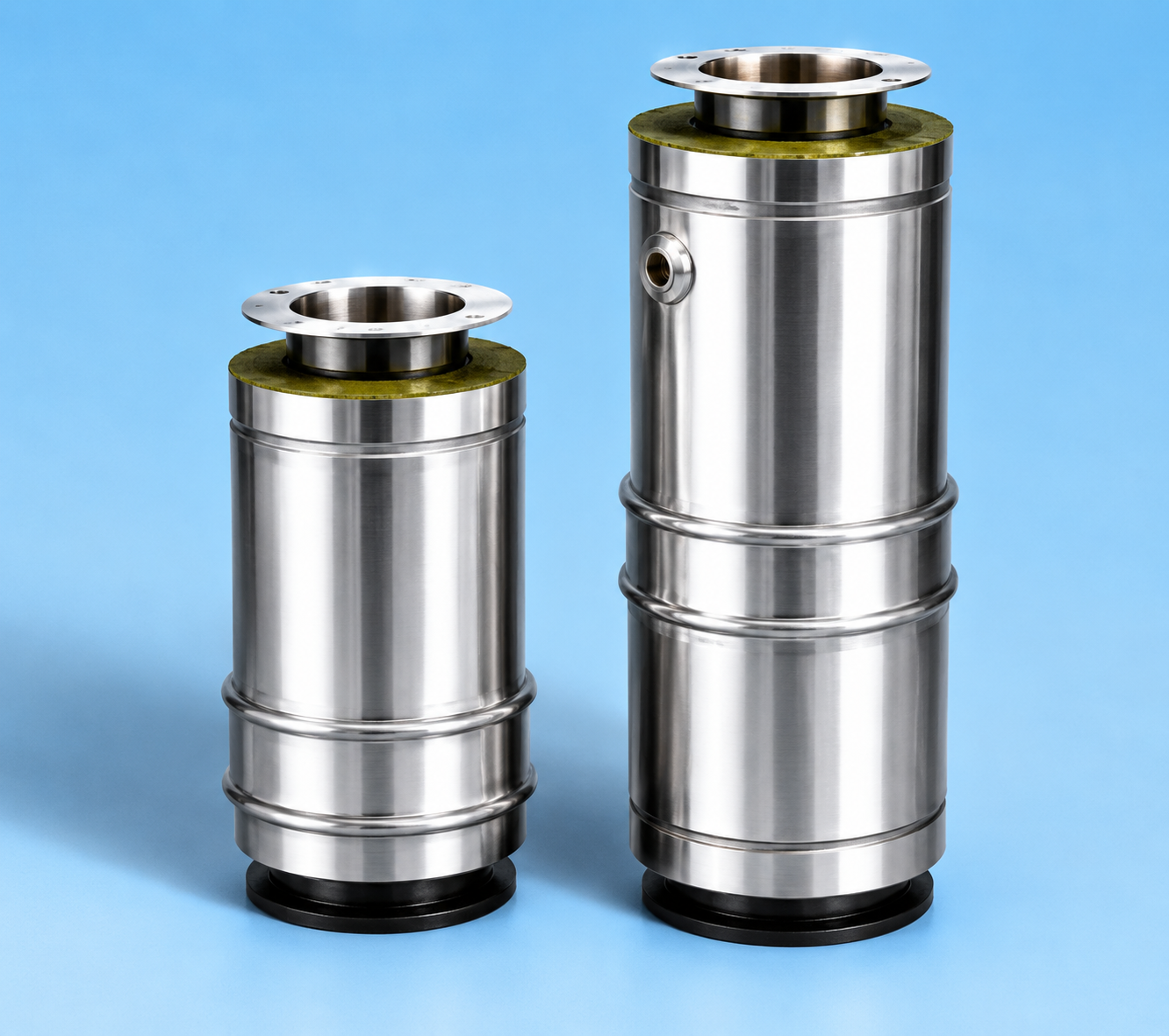 Dubbelwandig rookkanaal RVS met flensaansluiting, diameter Ø200-250, paspijp (400-580mm)