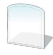 Vloerplaat 1200x1000mm glas 6mm