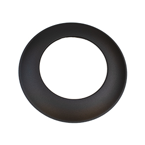 Kachelpijp dikwandig staal antraciet rozet 150mm