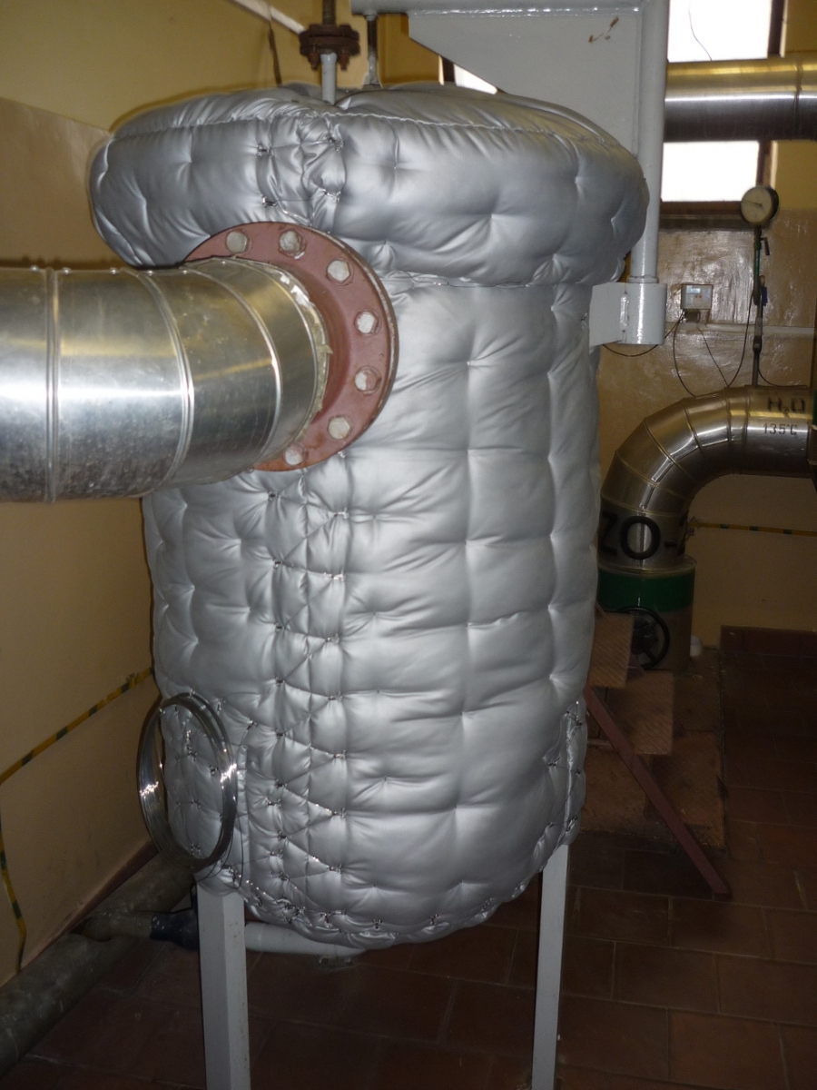 Hoge temperatuur isolatiematrassen. (Scheeps) motor uitlaat isolatie. 