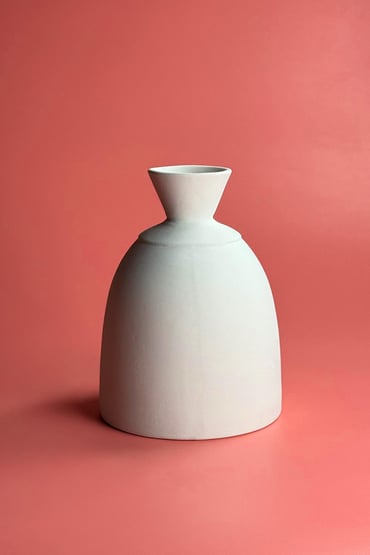 Belvaas van keramiek biscuit - 21 cm