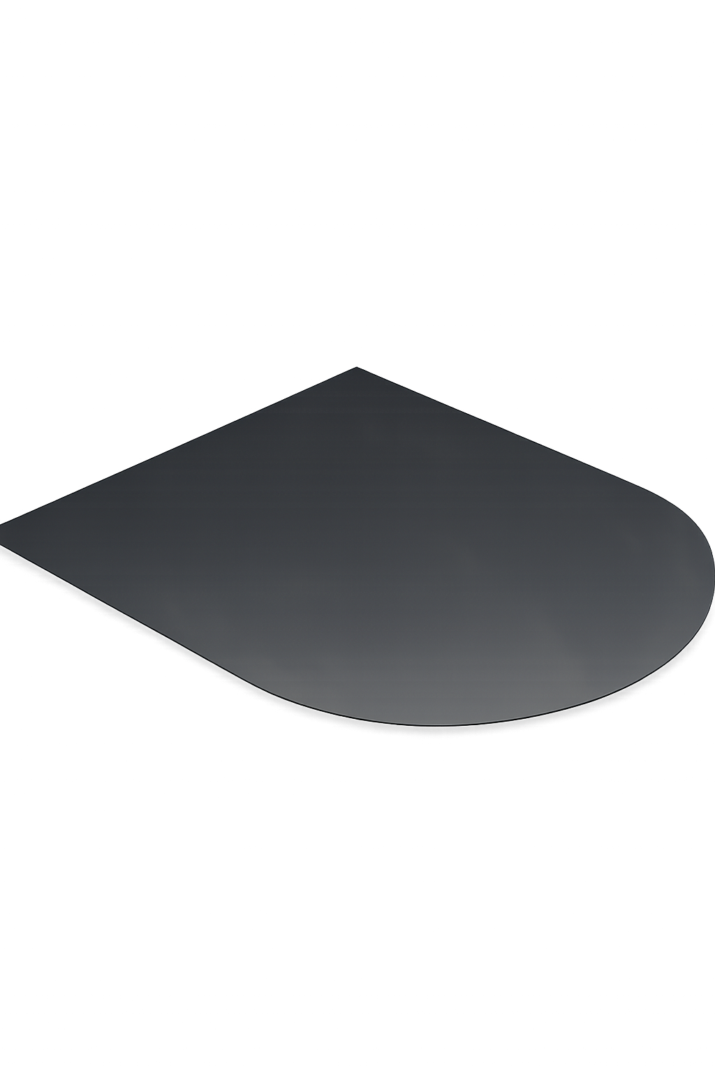Vloerplaat voor kachel half rond 100x120