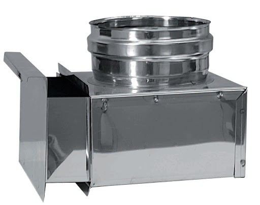 Opvangbak met aslade t.b.v. T-stuk Ø130mm