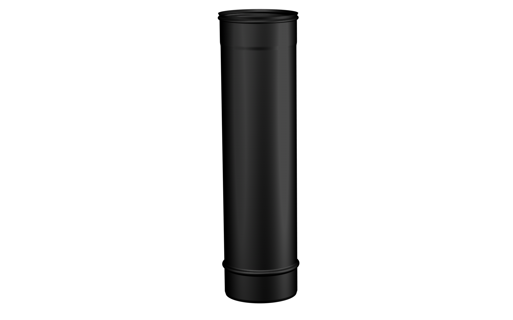 Pelletkachel rookkanaal zwart RVS, Ø100mm premium line, 500mm pijp