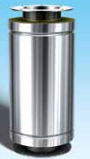 Dubbelwandig rookkanaal RVS met flensaansluiting, diameter Ø150-200, 500mm pijp Dubbelwandig rookkanaal RVS met flensaansluiting, diameter Ø150-200, 500mm pijp