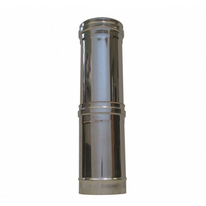Enkelwandig rookkanaal RVS, paspijp, diameter Ø230 (550-940mm)