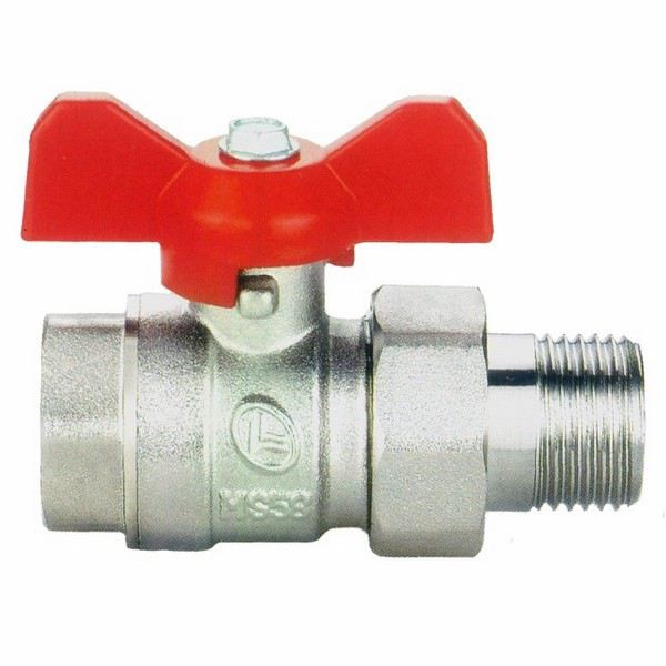 Kogelkraan met vleugelhandgreep, ½”, man - vrouw