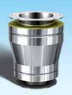 Dubbelwandig rookkanaal RVS met flensaansluiting, diameter Ø250-300mm, verloop