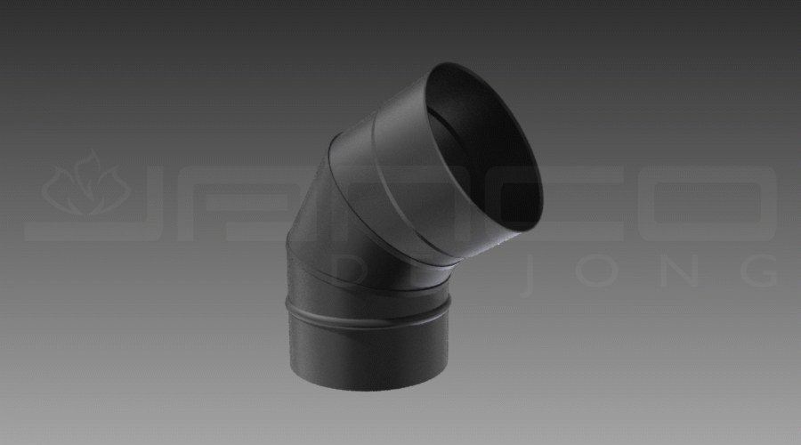 Jacobus bocht enkelwandig  45 graden diameter 130mm