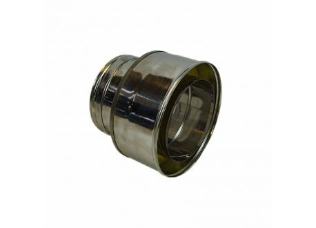 Dubbelwandig rookkanaal rvs, diameter ø600-650 plug