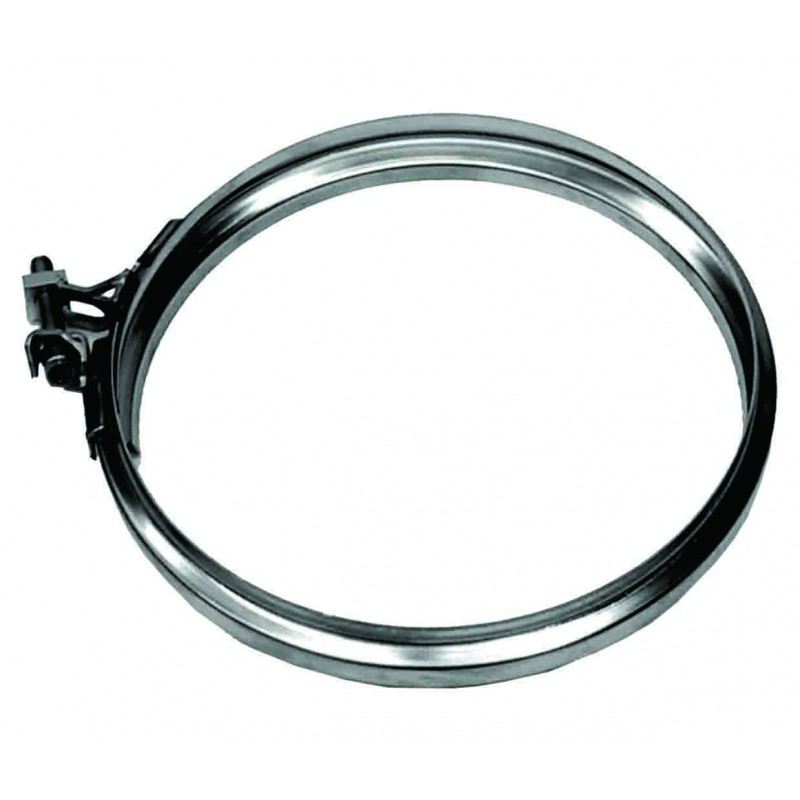 Enkelwandig rookkanaal RVS, klemband, diameter Ø230