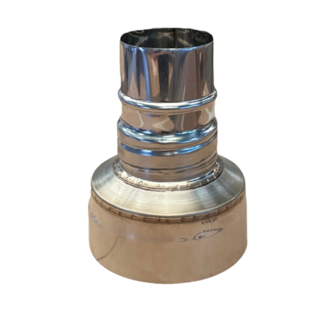 Geïsoleerd flexibel rookkanaal, diameter Ø130-185 aansluitstuk mannelijk