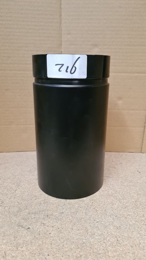 Enkelwandig rvs 140 250mm (zwart MBM).