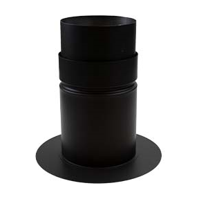 Kachelpijp zwart RVS Premium Ø130mm nisbus met rozet