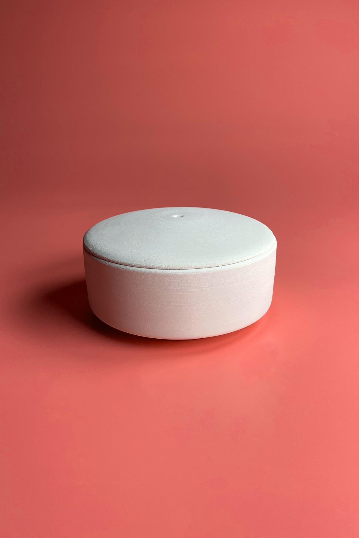 Box suikerpot van biscuit aardewerk met deksel - 250ml