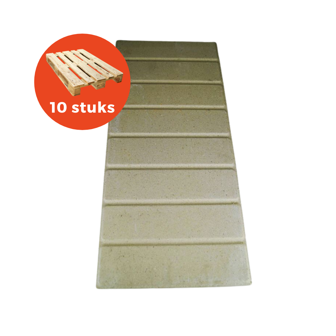 Vuurvaste plaat 500x220x28mm WIT (steen effect) vanaf 10 stuks