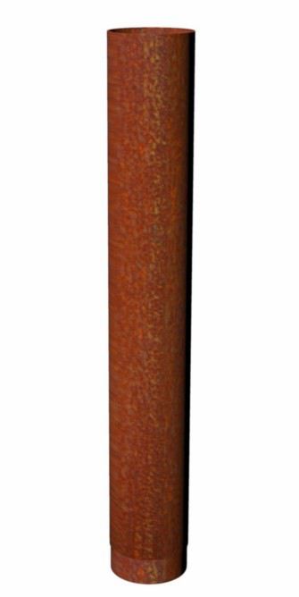 Kachelpijp Cortenstaal, diameter Ø150, 1000mm pijp