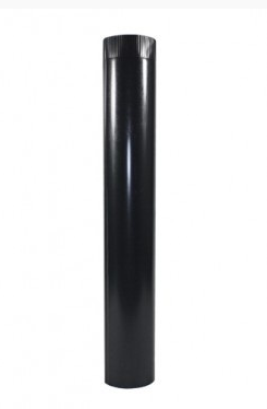 Kachelpijp blauw gegloeid Ø150, 1000mm pijp