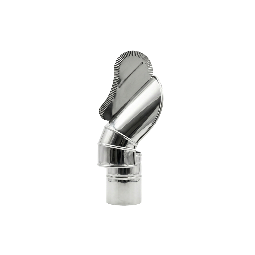 Enkelwandig RVS rookkanaal, gek Ø100mm