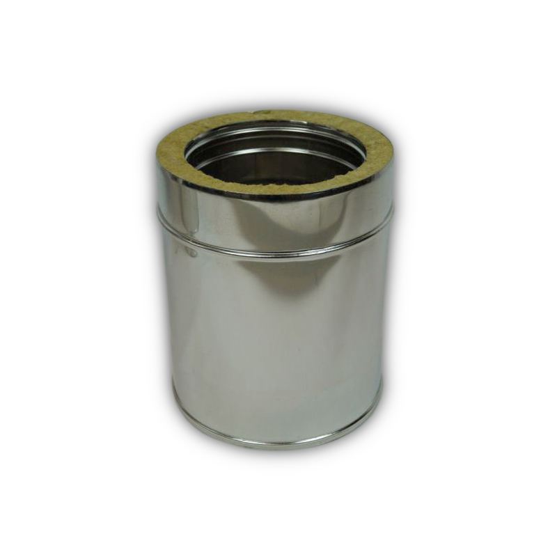 Dubbelwandig rookkanaal RVS, diameter Ø150-200, 250mm pijp