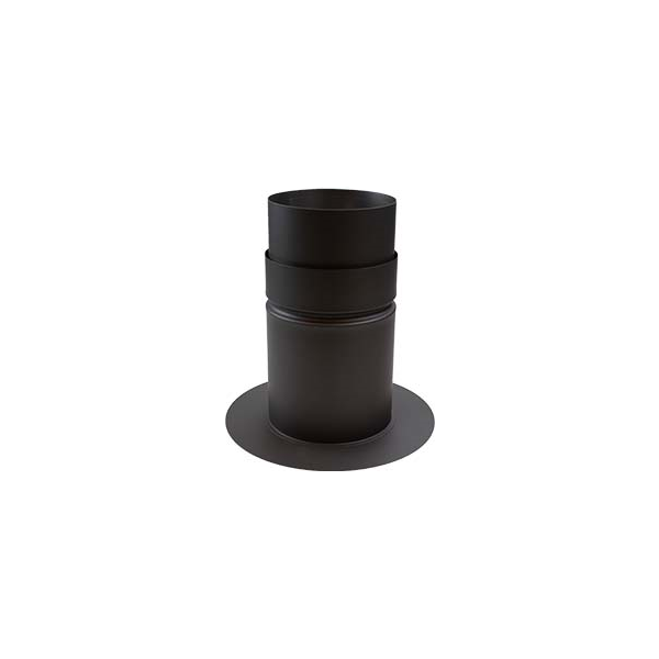 Kachelpijp antraciet RVS Premium Ø130mm nisbus met rozet