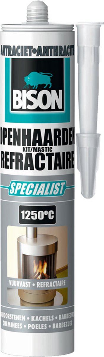 Bison openhaardenkit zwart 1250° 530g