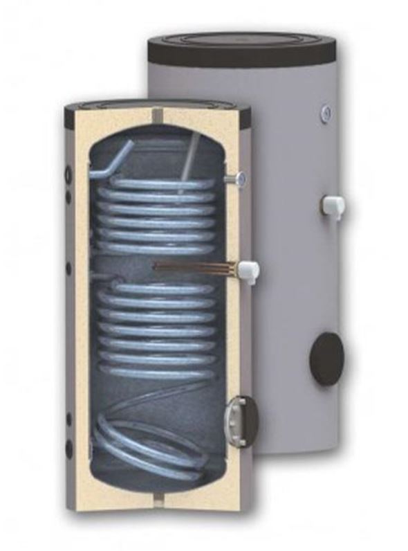 Buffervat 300 liter (2 warmtewisselaars)