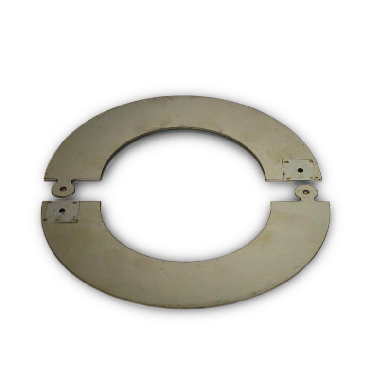 RVS rozet deelbaar, diameter Ø130