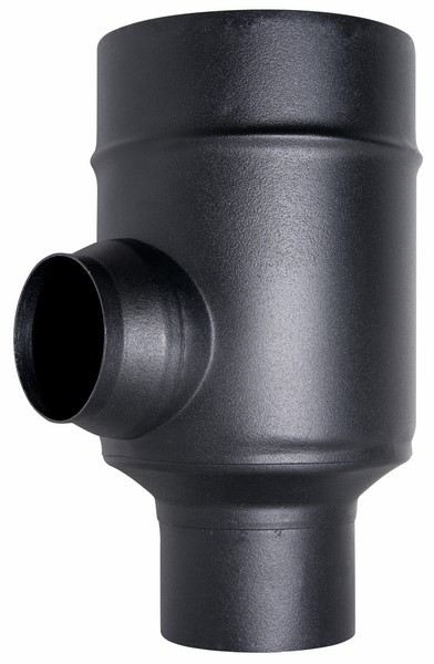 Concentrisch rookkanaal zwart RVS, T-stuk 90°, diameter Ø100-150mm