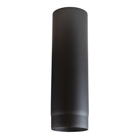Kachelpijp dikwandig staal antraciet, diameter Ø150, 250mm pijp