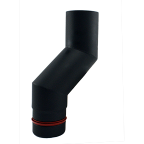 Rookkanaal pellet kachel 100mm staal S-bocht met sprong 60mm