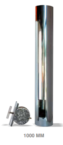 ABCAT Houtrookfilter, enkelwandig RVS Ø200, 1000mm pijp