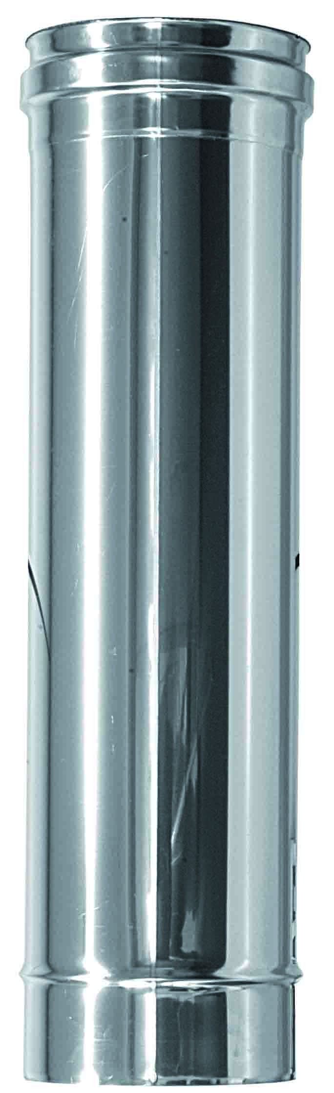 Enkelwandig rookkanaal RVS, diameter Ø200, 1000mm pijp