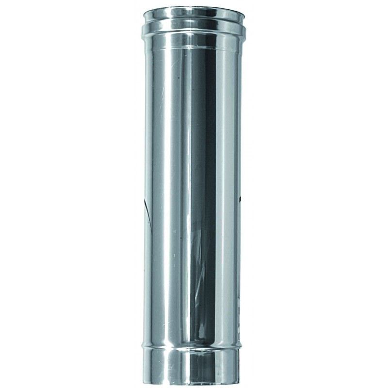 Enkelwandig rookkanaal RVS, diameter Ø110, 1000mm pijp