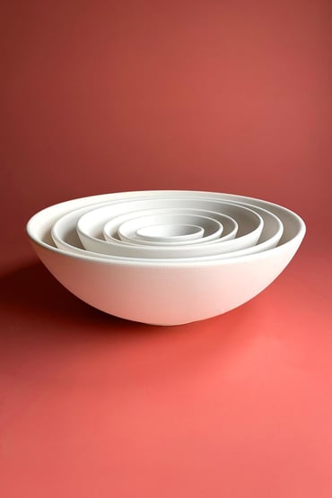 Tile kom van biscuit aardewerk 15 cm