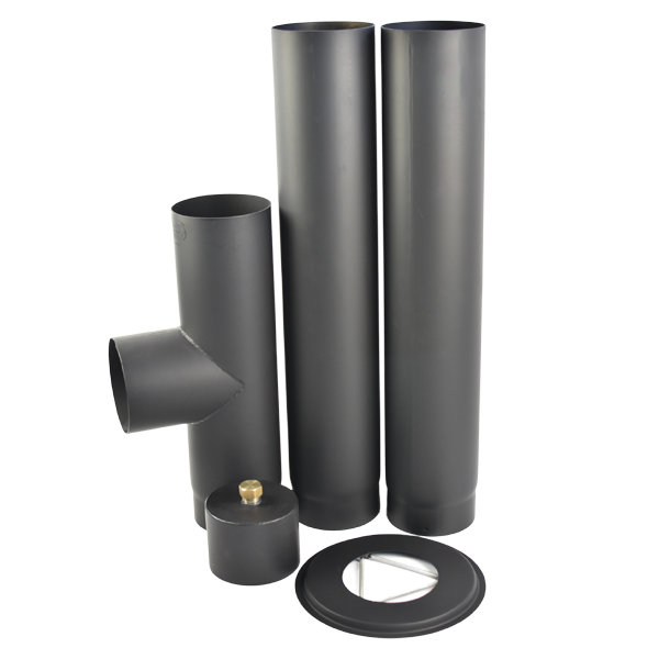 Aansluit kit houtkachel met achter aansluiting 200mm