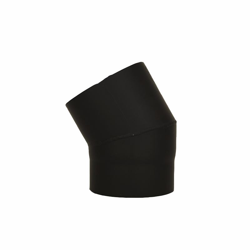 Kachelpijp dikwandig staal, diameter Ø125, 45° bocht