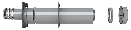 Dru concentrische Geveldoorvoer RVS Ø150/100
