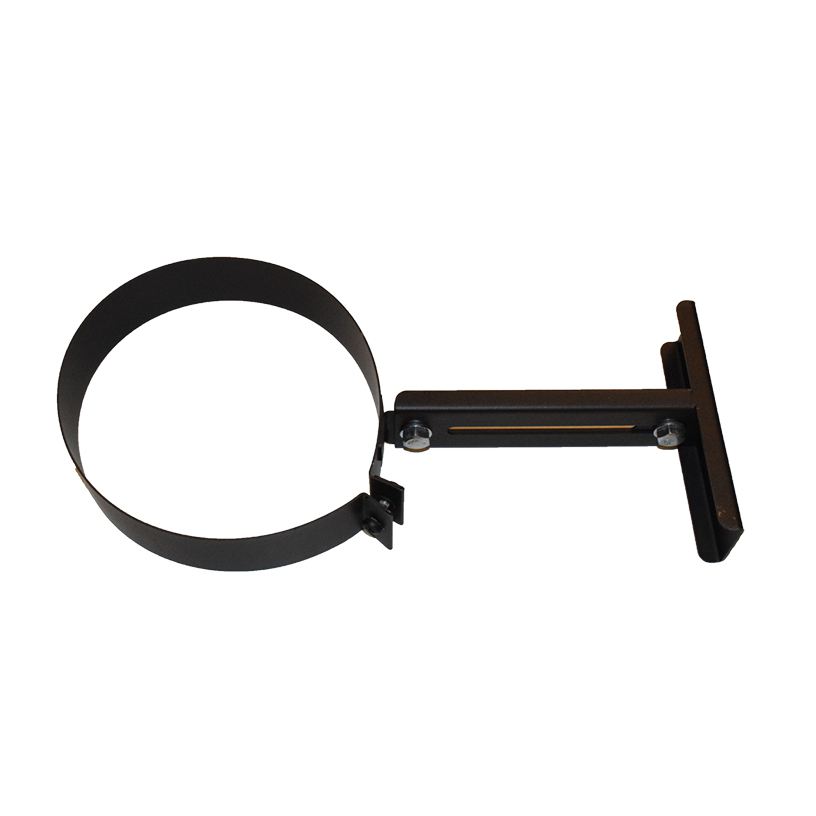 Kachelpijp dikwandig staal, muurbeugel Ø200