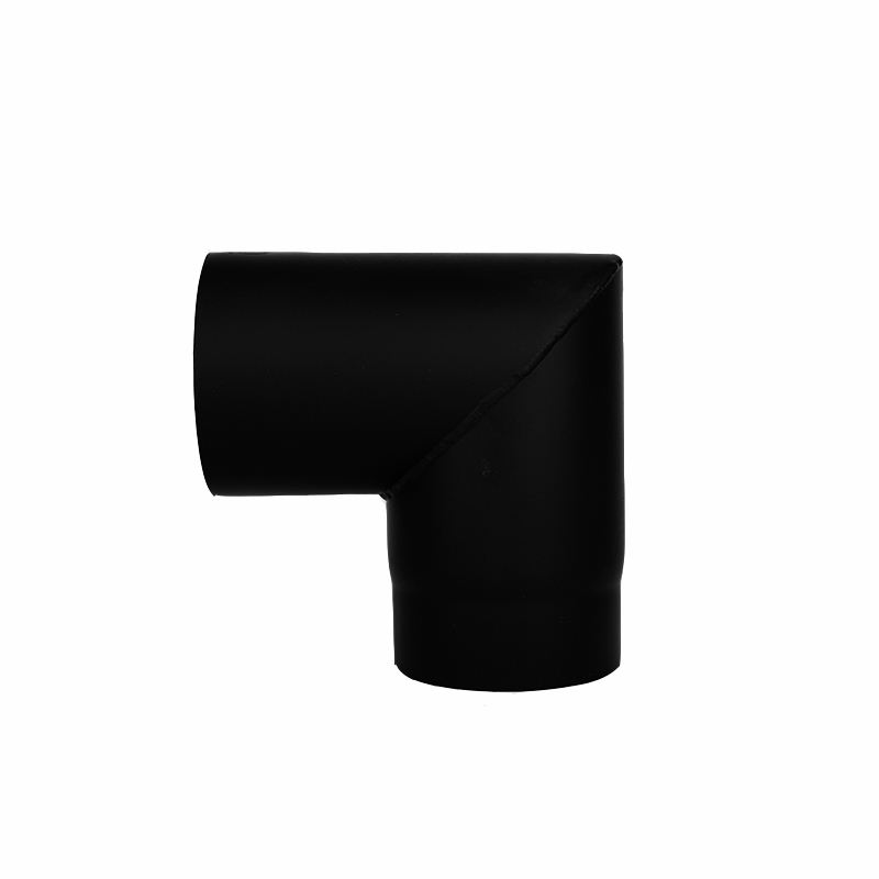 Kachelpijp dikwandig staal, diameter Ø125 90° hoek