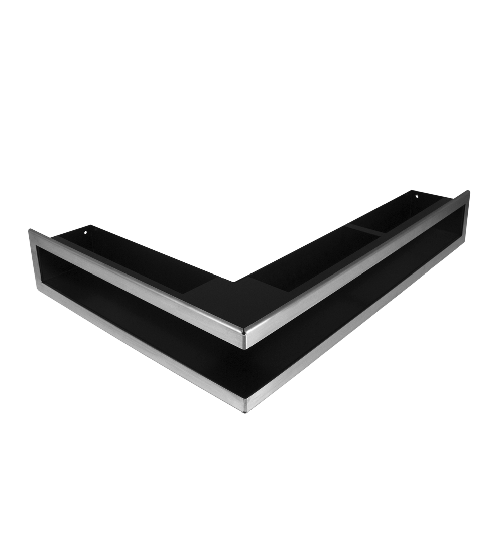 Hitze Ventilatierooster (HOEK) SLIM INOX - 500x400x90mm L
