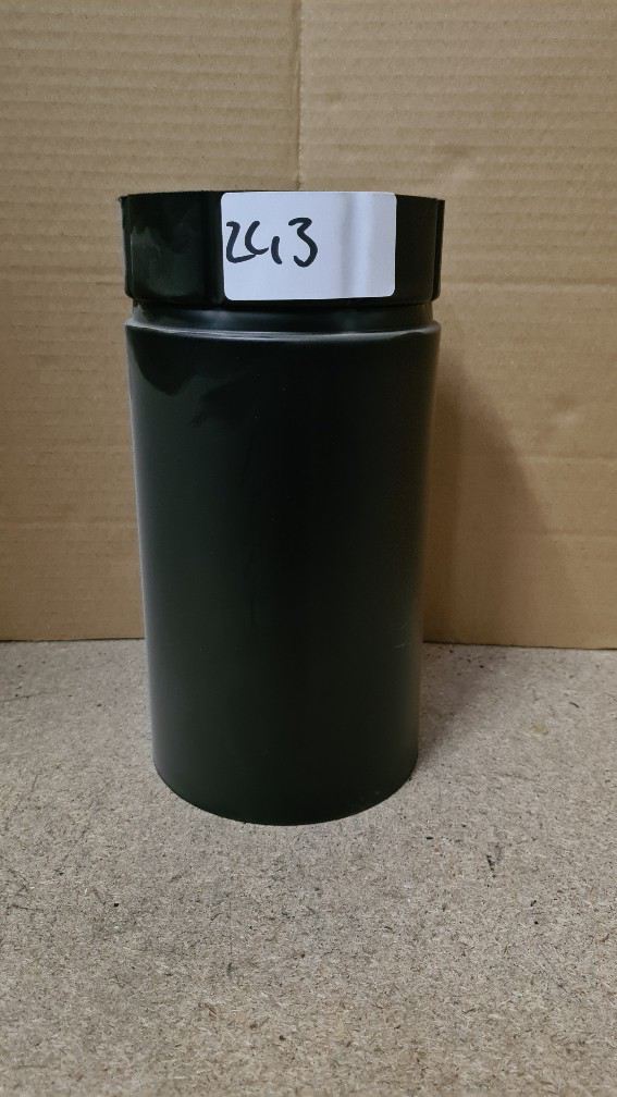 Enkelwandig rvs 130 250mm (zwart MBM)