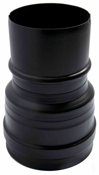 Verloopstuk zwart Ø100mm (vrouwelijk) - Ø80mm. (mannelijk)